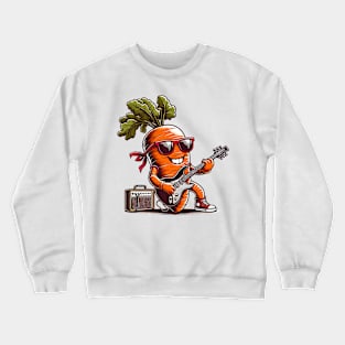 Carrot Playing Guitar Crewneck Sweatshirt